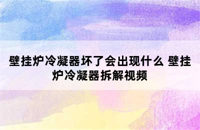 壁挂炉冷凝器坏了会出现什么 壁挂炉冷凝器拆解视频